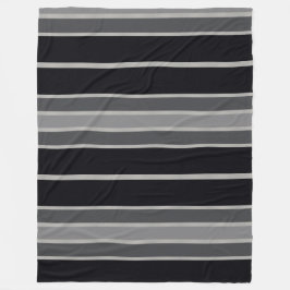 Träkol och svart Rand-bil Fleecefilt