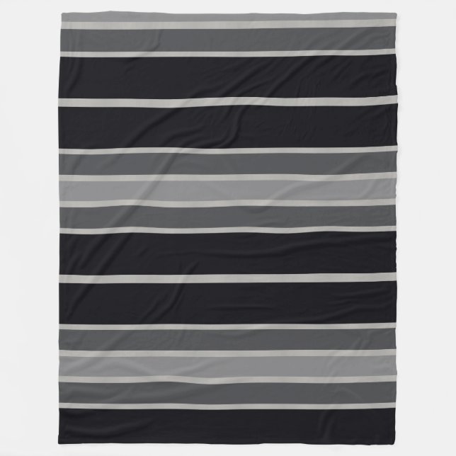 Träkol och svart Rand-bil Fleecefilt (Framsidan)