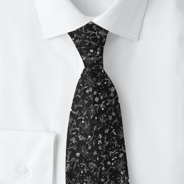 Träkols små blommor slips (Skapare uppladdad)
