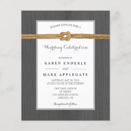 Träkolsbrygga &  Rep Rustik Bröllopsbudget