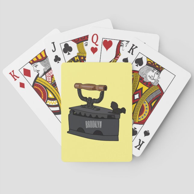 Träkolsjärn serieillustration  casinokort (Baksidan)