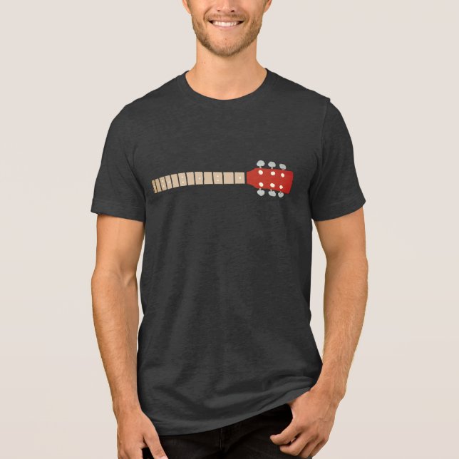 Träkolsvart (Guitar Nacke) T Shirt (Framsida)
