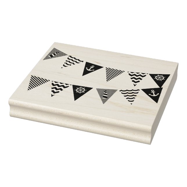 Träkonst Frimärke och Bläck - Nautisk buntning Stämpel (Stämpel)