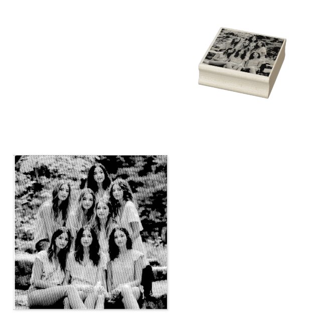 träkonst frimärke stämpel (Stämplad)