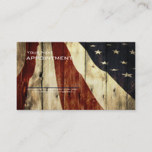 Träkonstruktion för lantlig patriotisk amerikan tidsbeställning kort