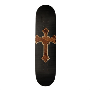 Träkor på mörkt tyg avbildar trycket mini skateboard bräda 18,5 cm