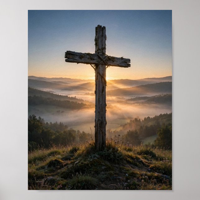 Träkors vid gryning poster (Framsidan)