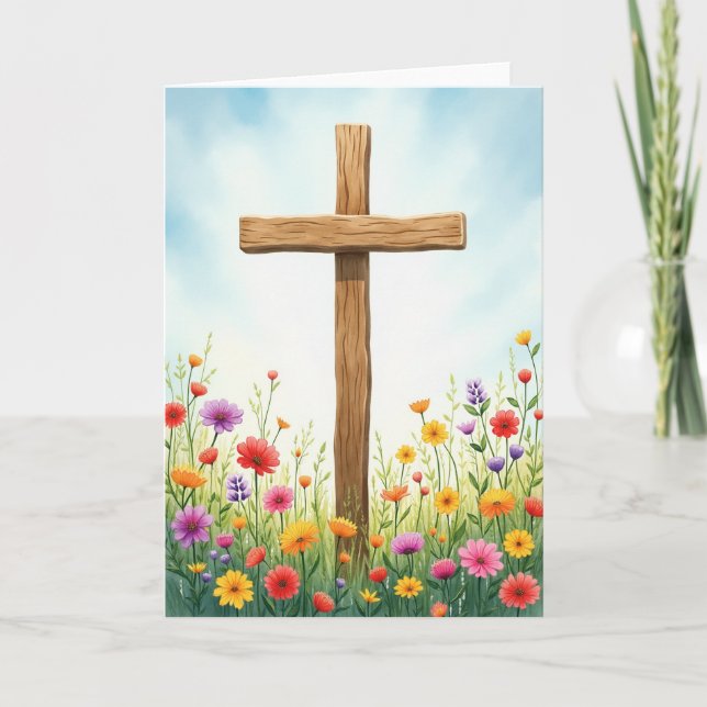 Träkors Vildblommeäng Kort (Framsida)