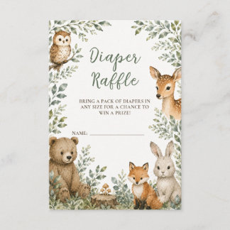 Träkort för blöja-lott vid baby shower tilläggskort