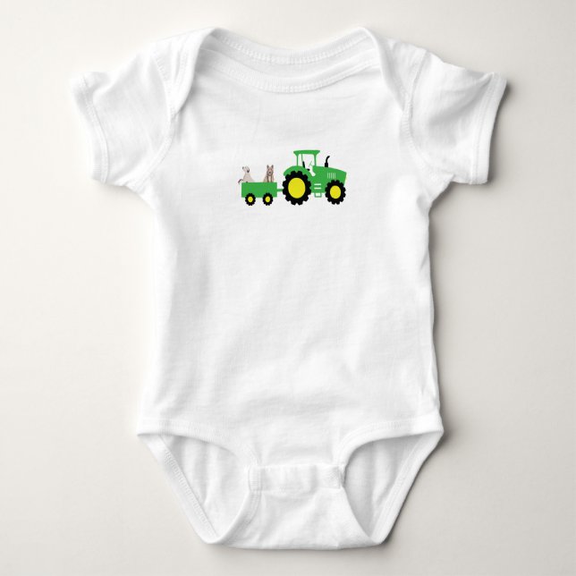Traktor Bebis & Småbarns Gårds Kläder T Shirt (Framsida)