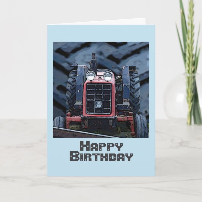 Traktor Birthday-kort Kort (Framsida)