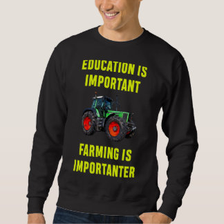 Traktor Bonde Barn Jordbruk Jordbruk är viktigt Lång Ärmad Tröja