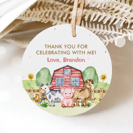 Traktor Boskap 1:a födelsedag Gåvor Etiketter