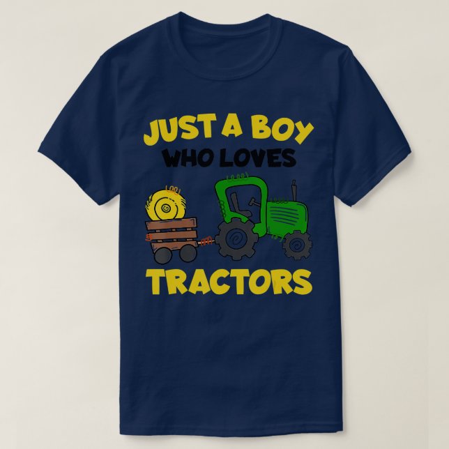 Traktor Costume Småbarn Kids är bara en pojke som  T Shirt (Design framsida)