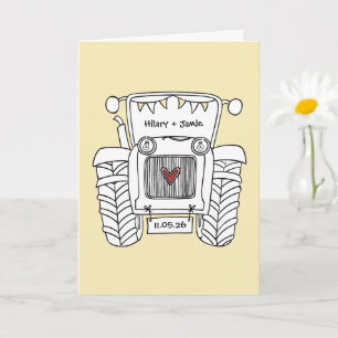Traktor Country Bröllopskort Kort