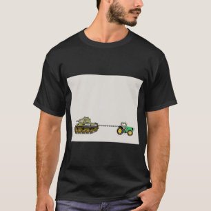 Traktor drar en tank, jag står med Ukraina. Alla T Shirt