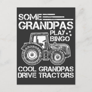 Traktor Farfar Bonde Ranch Morföräldrar Vykort