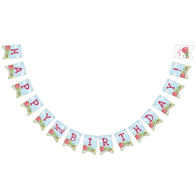 Traktor Farm Birthday Banner Vimplar (Alla)