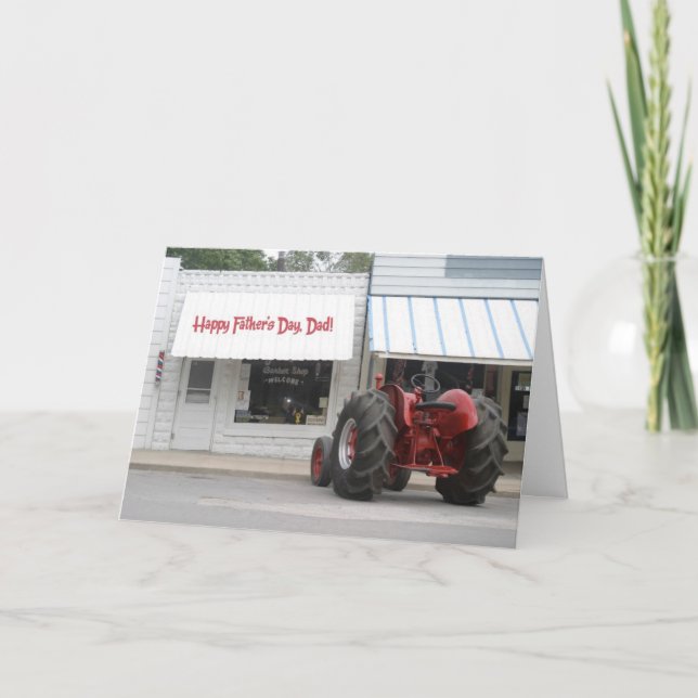 Traktor Fars dag Card - Anpassade Kort (Framsida)
