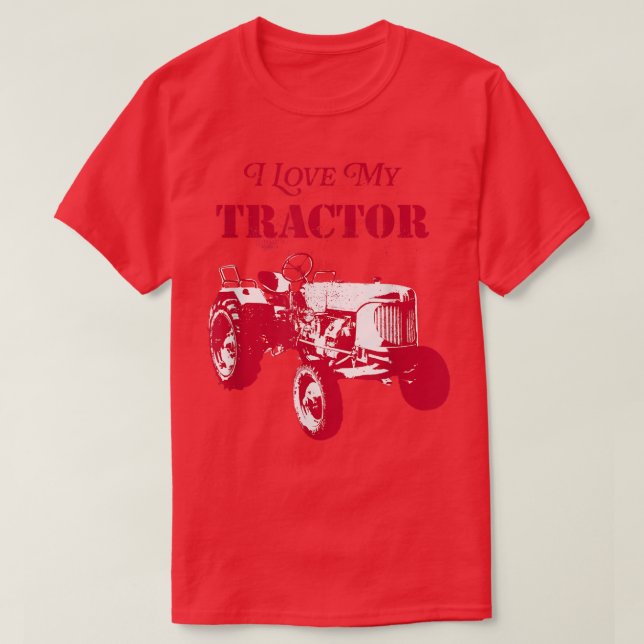 Traktor Fläkt I Kärlek My Tractor Funny Farmer Lif T Shirt (Design framsida)