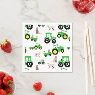 Traktor Födelsedagsfest Servetter Bondgårdstema