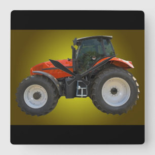 traktor fyrkantig klocka