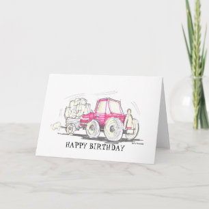 Traktor Grattis på födelsedagen Card Kort