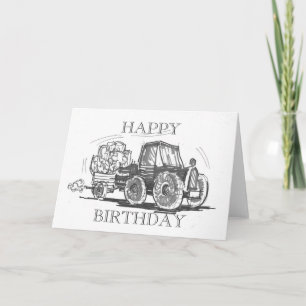 Traktor Grattis på födelsedagen Card Kort