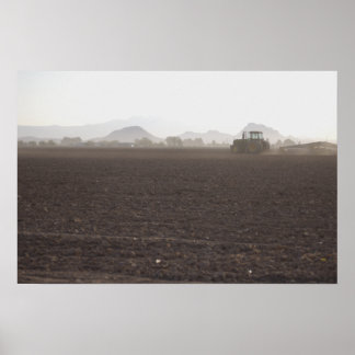 Traktor i Fält Poster