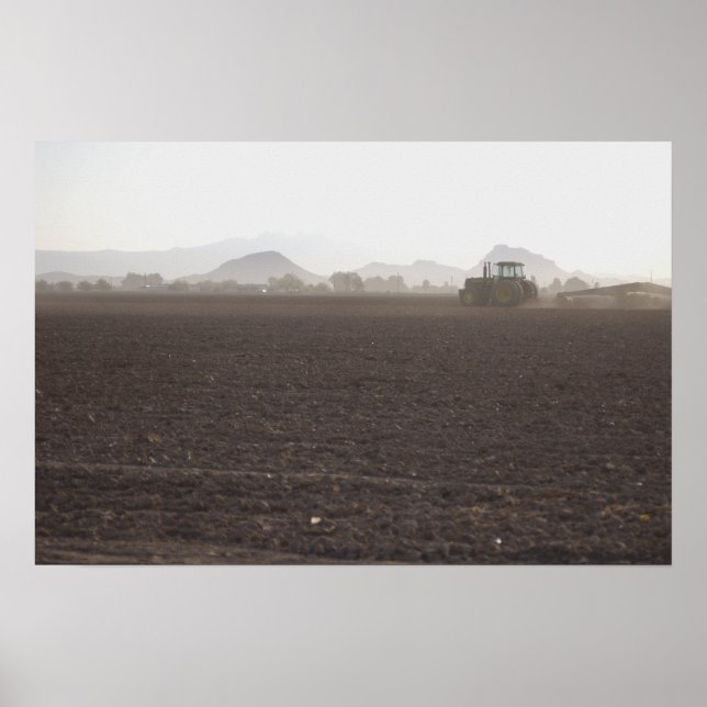 Traktor i Fält Poster (Framsidan)