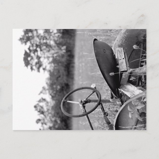 Traktor i Long Grass Helg Vykort (Framsida)