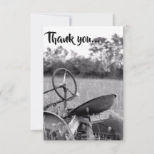 Traktor i Long Grass - tackkort