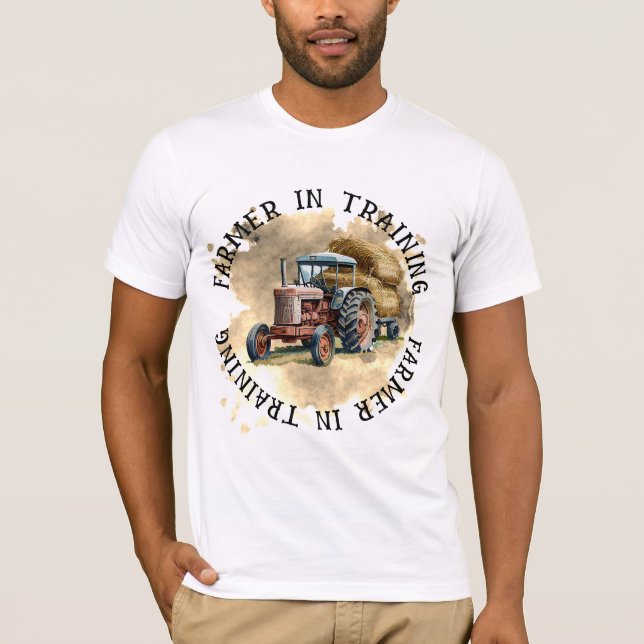 Traktor - JORDBRUKARE I UTBILDNING - Jordbrukare T T Shirt (Framsida)