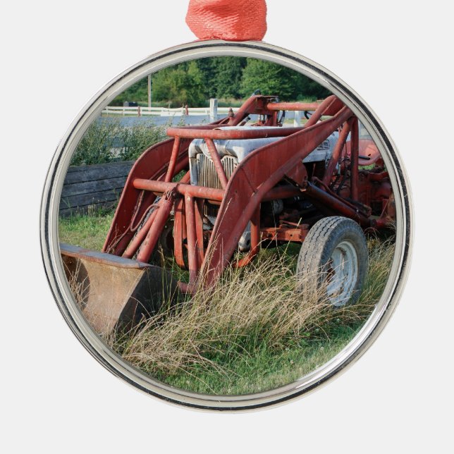 traktor julgransprydnad metall (Framsidan)