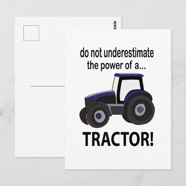 Traktor Kraft Traktor Vykort (Fram/baksida)