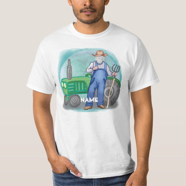 Traktor Lantbrukare Ansikte T-shirt (Framsida)