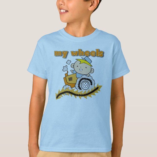 Traktor mitt hjul t-shirt (Framsida)