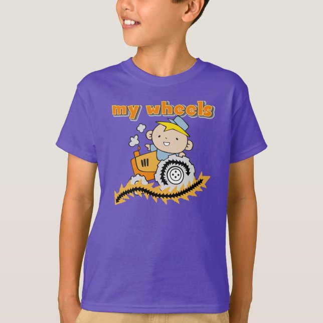 Traktor mitt hjul t shirt (Framsida)
