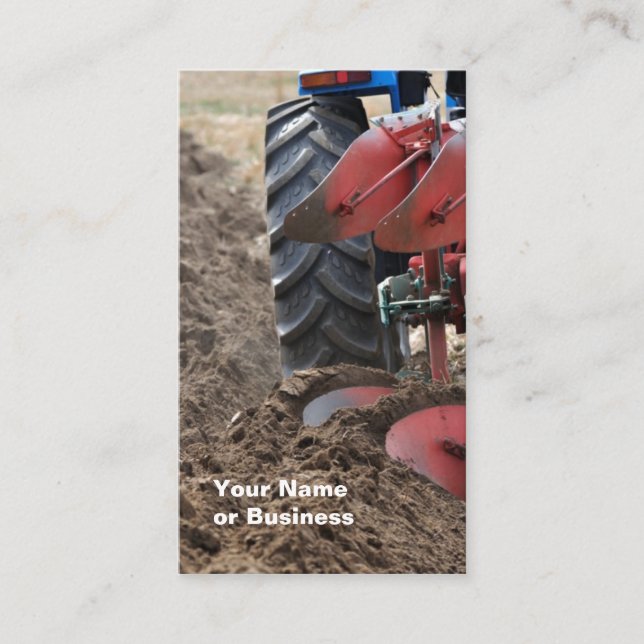 Traktor- och plogvisitkort visitkort (Framsida)