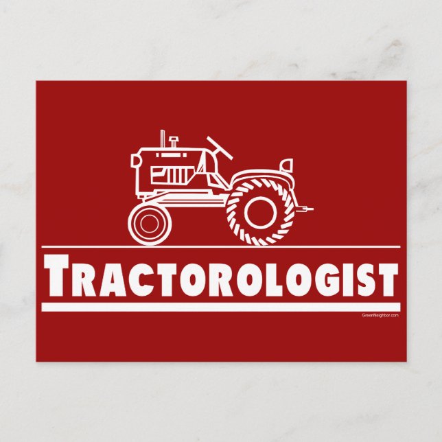 Traktor Olog RED Vykort (Framsida)