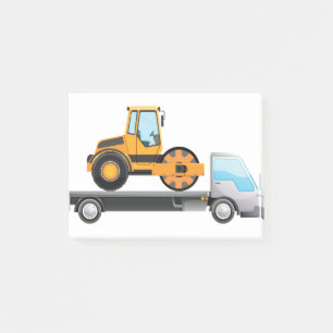 Traktor på flytta lastbil post-it block