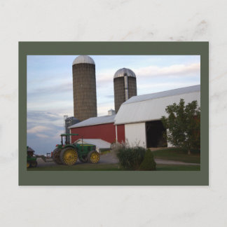 Traktor på vykort för lantbruk