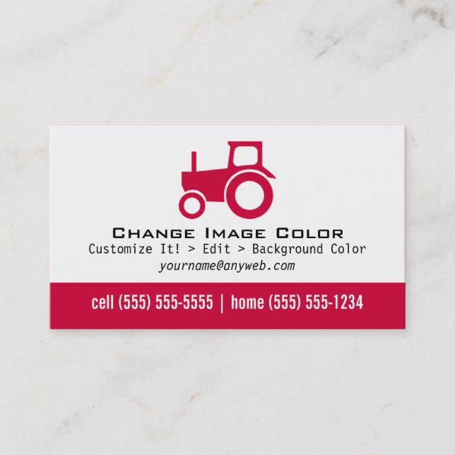 Traktor - personlig visitkort (Framsida)