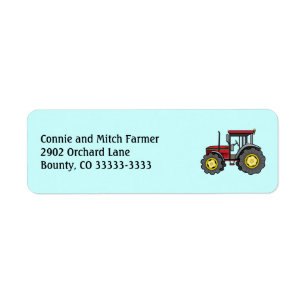 Traktor Returadress Etikett