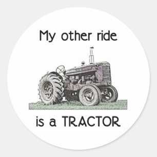 Traktor Runt Klistermärke