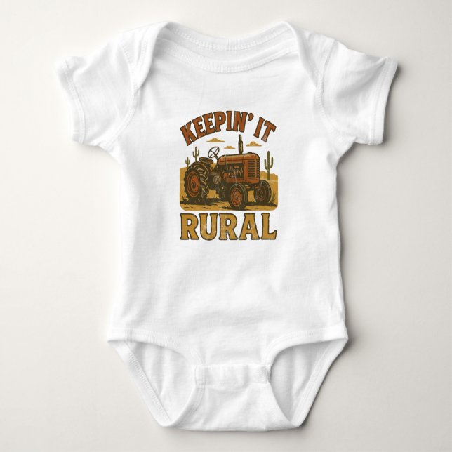 Traktor Rural Land T Shirt (Framsida)