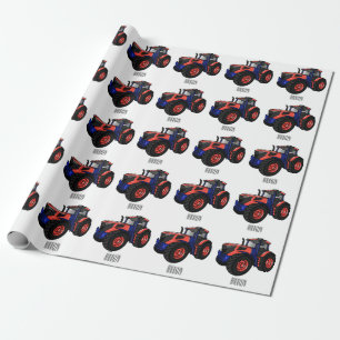 Traktor serieillustration presentpapper