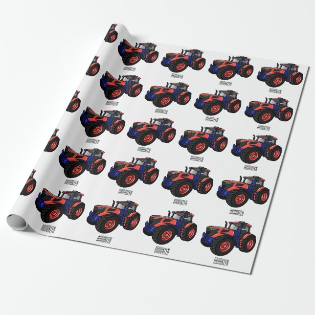 Traktor serieillustration  presentpapper (Utrullad)