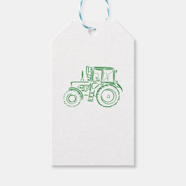Traktor skiss presentkort till fest presentetikett (Framsidan)