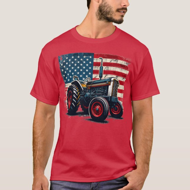 Traktor - stil 1 t shirt (Framsida)